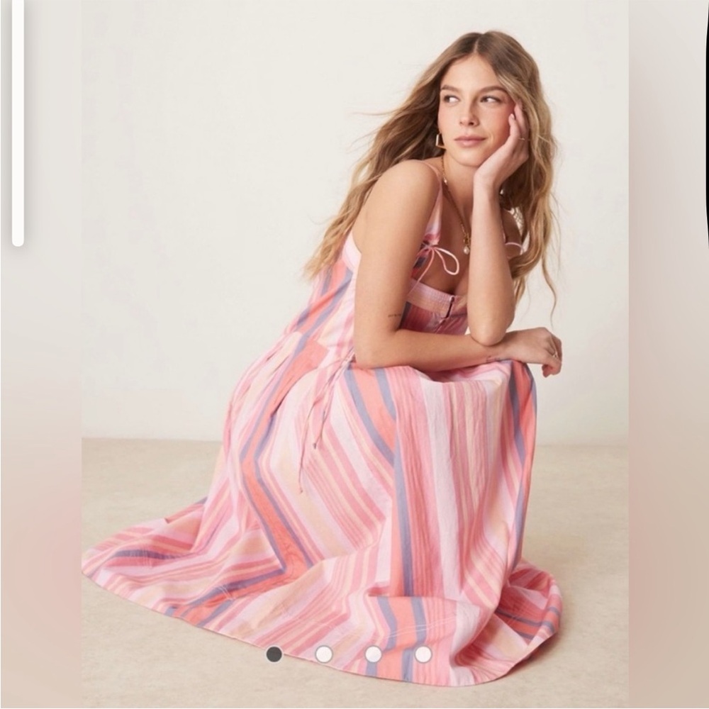 NWT Free People Striped Primavera Maxi Dress new FP